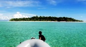 Aproaching an island - Image courtesy of yacht Raja Laut