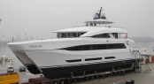 Launch of 110ft Quaranta superyacht for Curvelle at Logos Marine