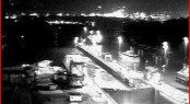 Night photo of the 78 m Feadship mega yacht Venus sent by Bruce Bremer