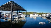 Boating enthusiasts can inspect the full line of Riviera boats at the impressive red carpet under cover new model boat show