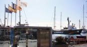 Greenpeace's 50m expedition yacht Arctic Sunrise at Marina Palma Cuarentena