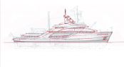 59m survey vessel conversion project by Newcruise for ICON Yacht Design Challenge