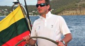 Simonas Steponavi&Atilde;&uml;ius, skipper of sailing yacht Ambersail: Global Yacht Racing