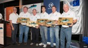 Champion boat was awarded to Bryan Stokes and his team on board Riviera 70 Flybridge Yacht C'World for their catch of 125 tuna