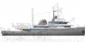 Conversion of a 59m survey vessel into a superyacht by Dixon Yacht Design for the ICON Yachts Design Challenge