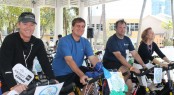 From L-R Mayor Walter Duke, Mayor Jack Seiler, Mole Telfer, MICF Chairman, Mayor Kristin Jacobs