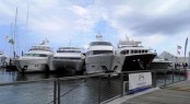 Luxury yachts by Horizon on display at Palm Beach Boat Show 2013