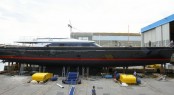 Launch of the 60m Perini Navi superyacht Seahawk (hull C.2193)