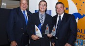Mark Miocevich VEEM Ltd Managing Director with The Hon Bob Baldwin MP Shadow Minister for Tourism  Regional Development   AIMEX President Richard Chapm