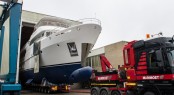 Moonen 100 Explorer yacht Hull YN195 leaving the shed