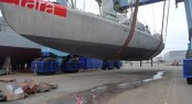 Sailing yacht Tara is finally heading back to the sea - Photo credit to J. Collet TaraExpeditions