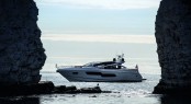 Sunseeker Predator 80 Yacht on display at the 1st British Motor Yacht Show