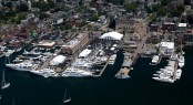 Aerial view of the Newport Charter Yacht Show - Photo by Billy Black