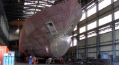 Mega yacht Graceful under construction in Hamburg