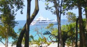 Megayacht at Red Frog Beach