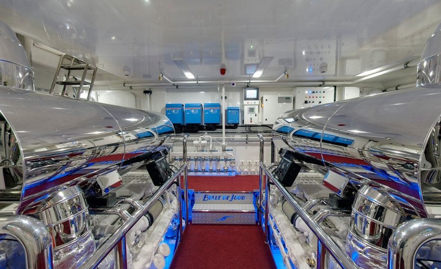 Belle de Jour Yacht Engine Room — Yacht Charter & Superyacht News