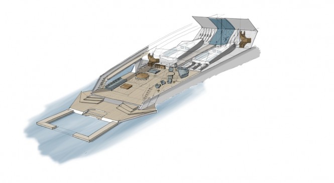Luxury Yacht 90m X-KID STUFF - HANGAR DECK - credits Pastrovich