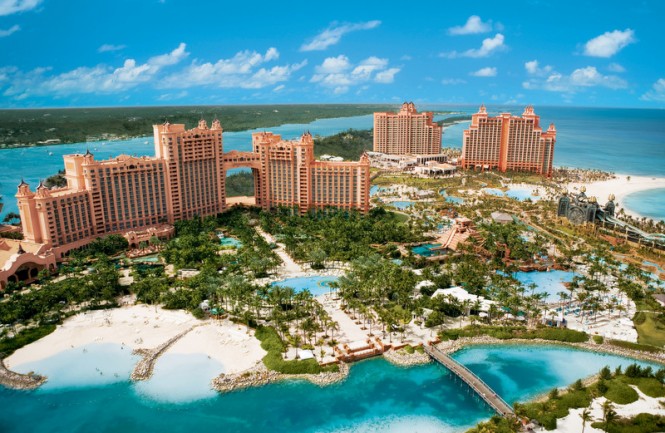 Atlantis Resort and marina in the fabulous Caribbean yacht charter destination - the Bahamas