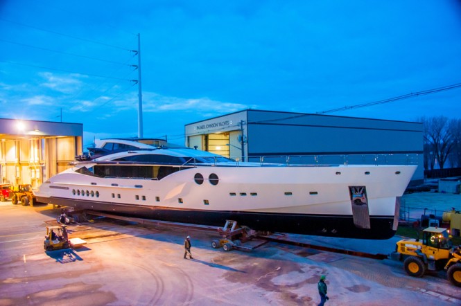 Luxury yacht BLISS designed by Nuvolari Lenard and launched by Palmer Johnson