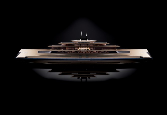 Superyacht Symmetry concept - side view