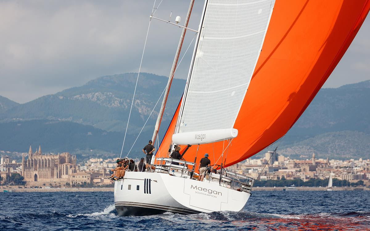 Sailing yacht MAEGAN from Class 1 during the Oyster Regatta in Palma de