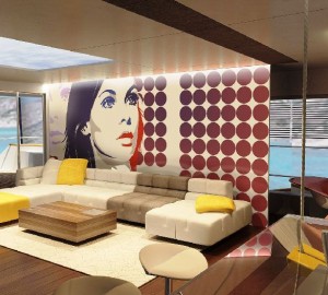 Salon of the 50m Motor yacht JoyMe by Philip Zepter Yachts