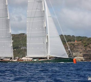 RORC Caribbean 600, 2012. Sailing yacht Hetairos finishes on Wednesday 22nd February. Photo CreditTim Wright/Photoaction