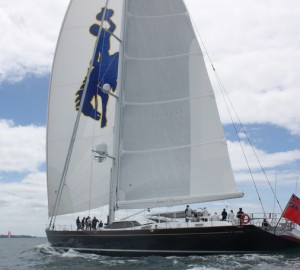 Super yacht Janice of Wyoming under sail