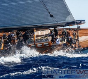 J Class yachts open their account at the Maxi Yacht Rolex Cup 2016