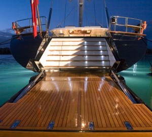 Yacht KOKOMO Transom - Image By Alloy Yachts
