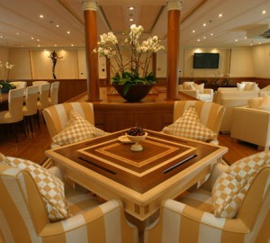 MIRABELLA V Saloon - Courtesy Mirabella Yachts