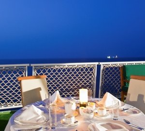 Night Time: Yacht LOALOAT AL BEHAR's Sun Deck Photograph