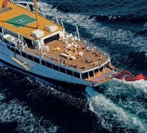 Helicopter Pad With Sun Deck: Yacht SAVARONA's Aft Captured