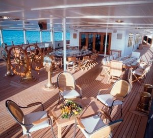 Fly-bridge Aboard Yacht SAVARONA