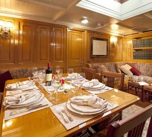Eating/dining Aboard Yacht SHAMROCK V