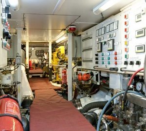 Engine Area On Board Yacht SHAMROCK V