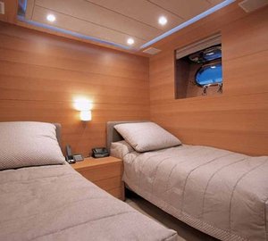 Twin Bed Stateroom On Board Yacht SHELEILA