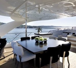 External Eating/dining Aboard Yacht SUN GLIDER II