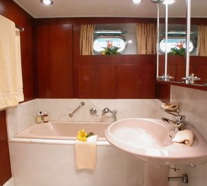 Guest's Stateroom Bath On Board Yacht AVA