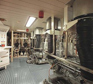 Engine Room Zone Aboard Yacht BLUE BREEZE