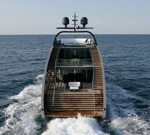 Aft: Yacht OCEAN EMERALD's Cruising Pictured