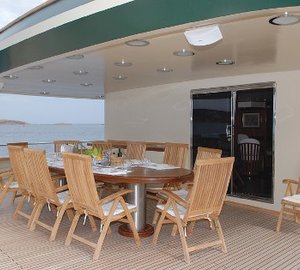 Outdoor Eating/dining Aboard Yacht ARIETE PRIMO