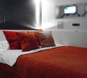 Red Guest's Cabin On Board Yacht BERZINC