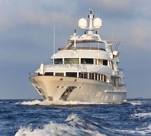 Ship's Bow Aboard Yacht HARMONY III