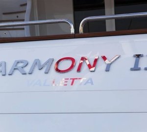 Name Plate On Board Yacht HARMONY III