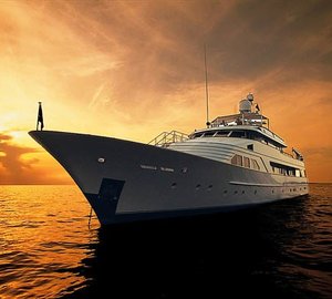 Sunset Dusk On Yacht PRAXIS