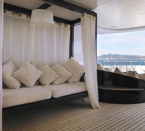 Covered Sitting Zone On Yacht MY LITTLE VIOLET