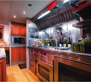 Ship's Galley On Yacht PERFECT PERSUASION