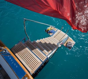 Above: Yacht ANTARA's Swimming Landing Photograph