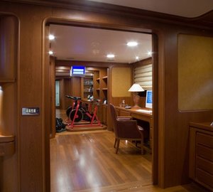 Main Master Study With Gymnasium Aboard Yacht ANTARA